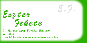 eszter fekete business card